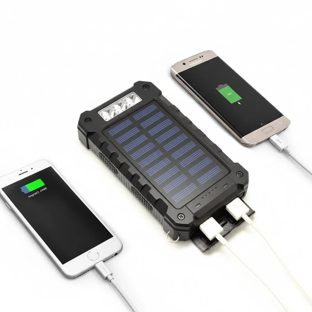 Portable Charger Solar Power Bank 20000mah Capacity - Image 2